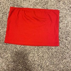 Red tube top
